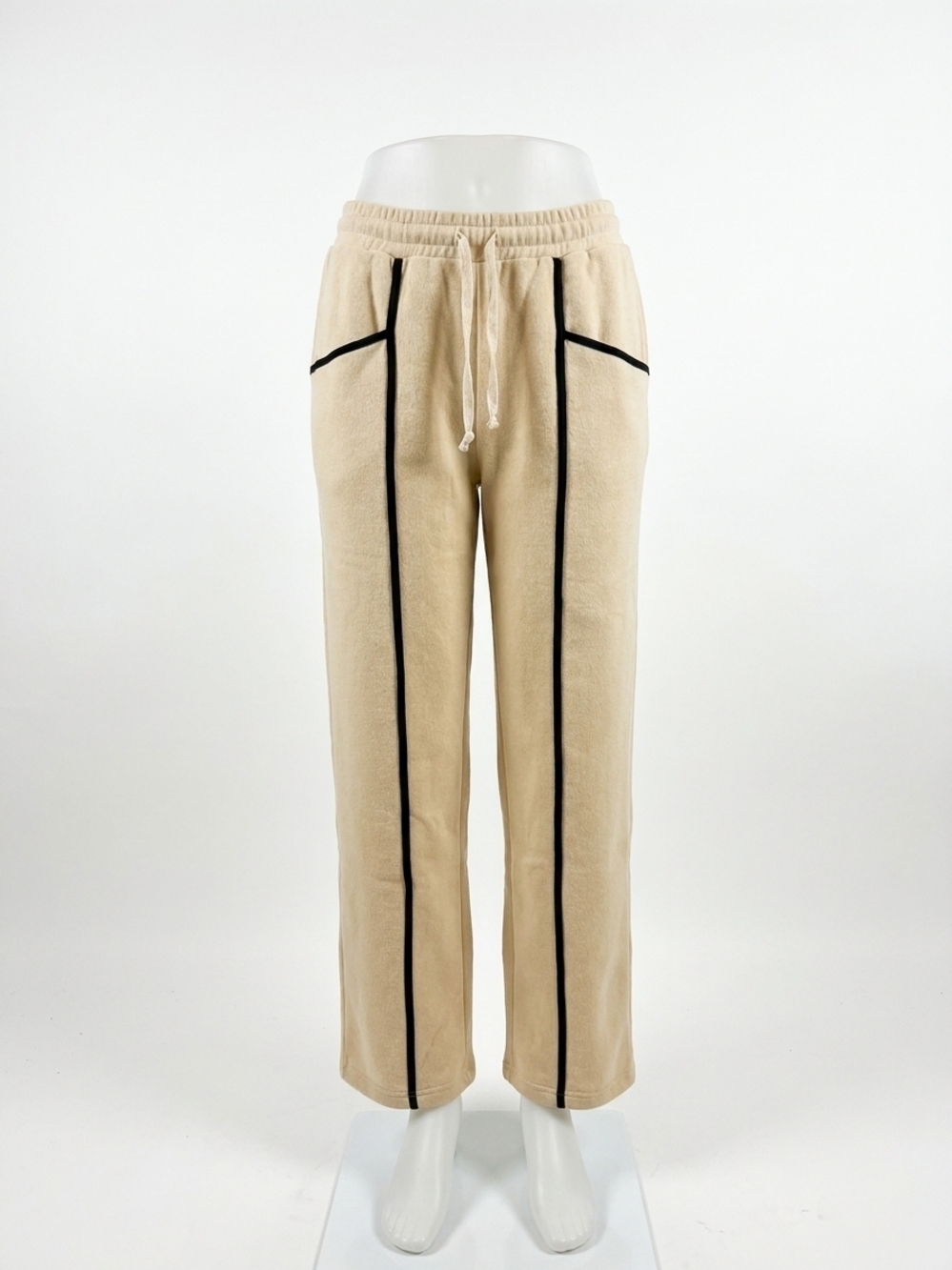 NEW LE LIS katy fleece lounge pants in ivory